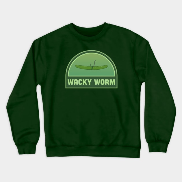 Wacky Worm Fishing Lure Tacklebox Label Crewneck Sweatshirt by Spatium Natura